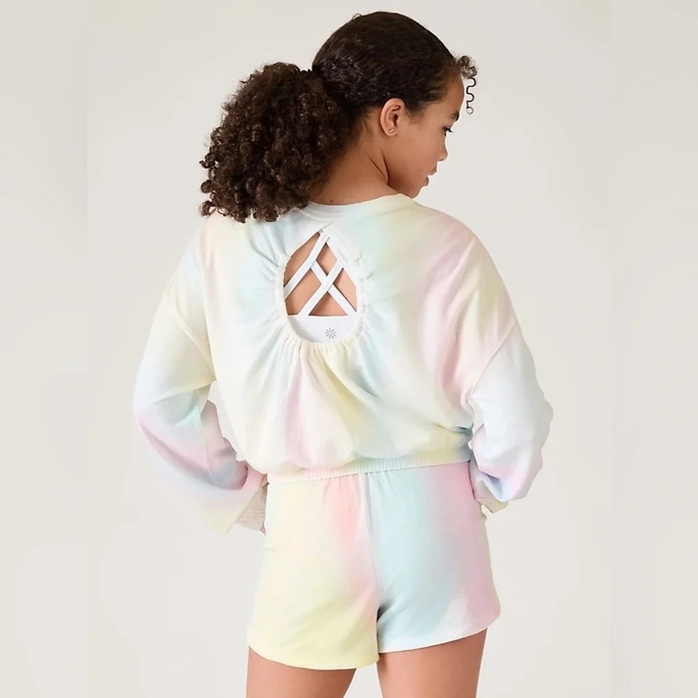 Athleta Girl Sundown Cropped Sweatshirt